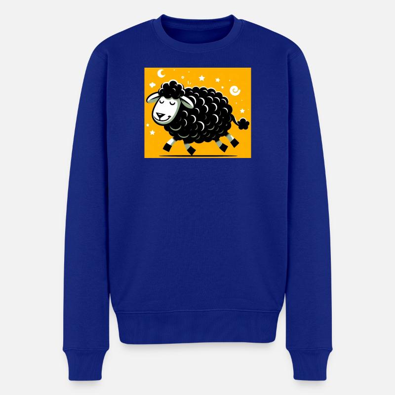 Mouton noir - Pull Premium bio Homme - bleu roi