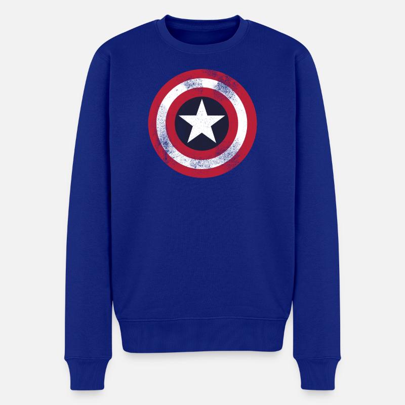 Avengers Captain America Star Emblem - Pull Premium bio Homme - bleu roi
