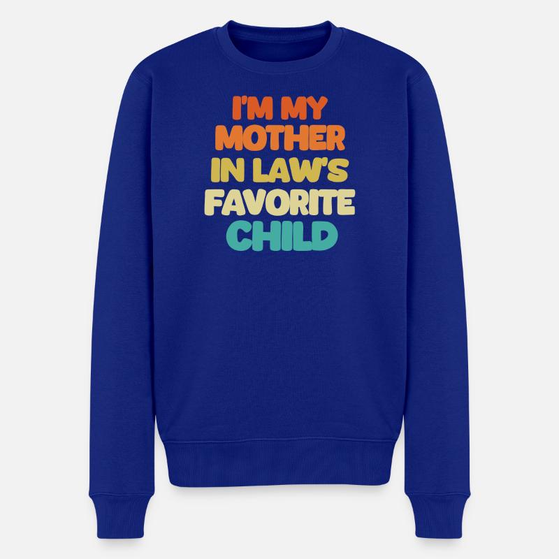 Je suis l’enfant préféré de ma belle-mère t - Pull Premium bio Homme - bleu roi
