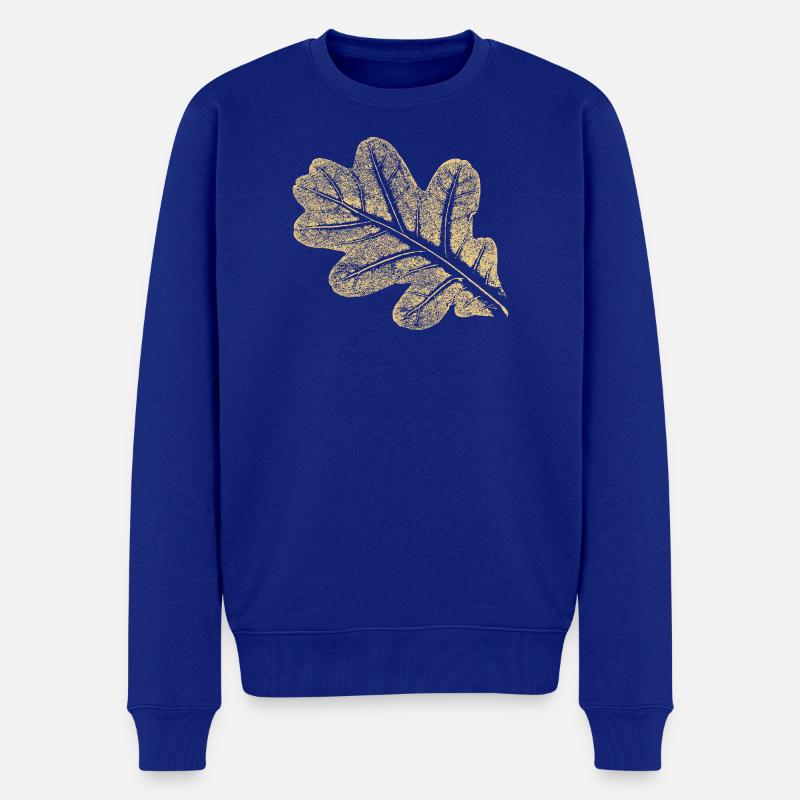 Feuilles - Chêne / Botanique & Nature - Pull Premium bio Homme - bleu roi