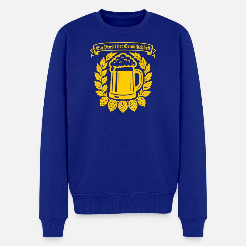 Ein Prosit der Gemütlichkeit - Männer Premium Bio Pullover - Royalblau