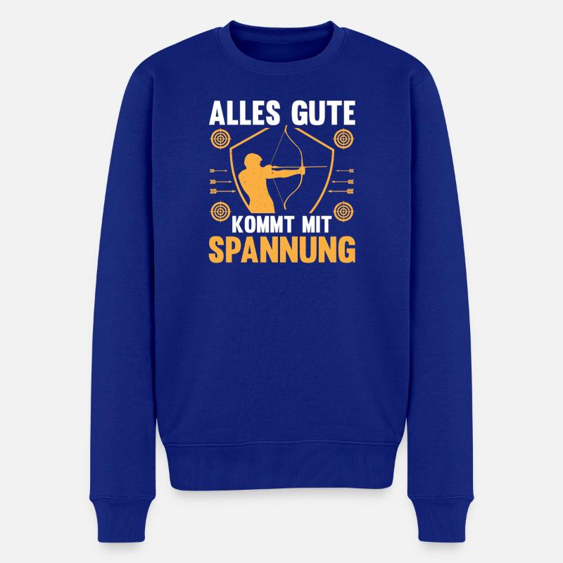 Bogenschütze Bogensport Bogenschießen - Männer Premium Bio Pullover - Royalblau