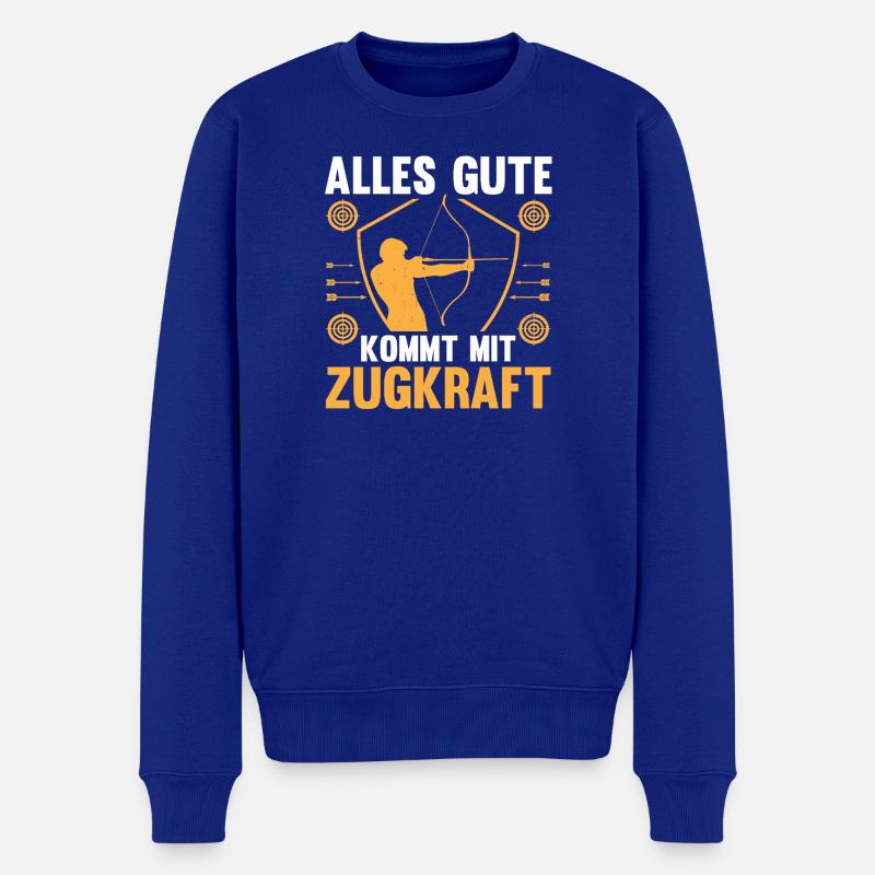 Bogenschütze Bogensport Bogenschießen - Männer Premium Bio Pullover - Royalblau