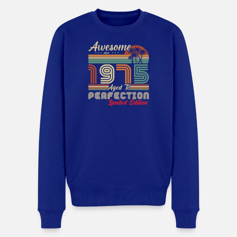  awesome since 1975 - Pull Premium bio Homme - bleu roi