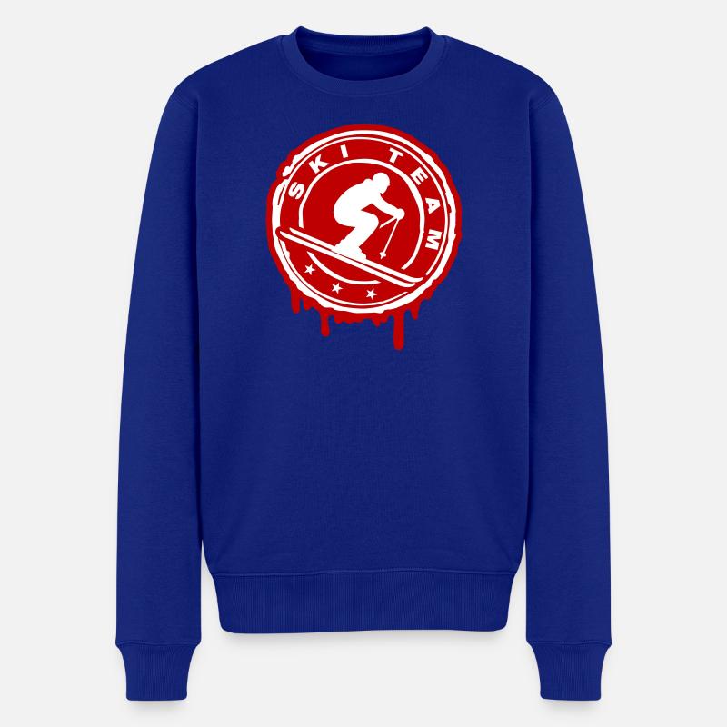Ski Team  - Männer Premium Bio Pullover - Royalblau