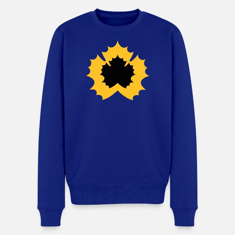 Gelb-schwarzer Skellefteå - Männer Premium Bio Pullover - Royalblau