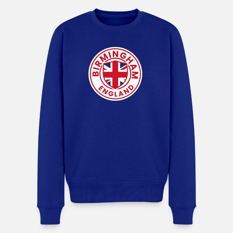 Birmingham-England-Wappenabzeichen - Männer Premium Bio Pullover - Royalblau