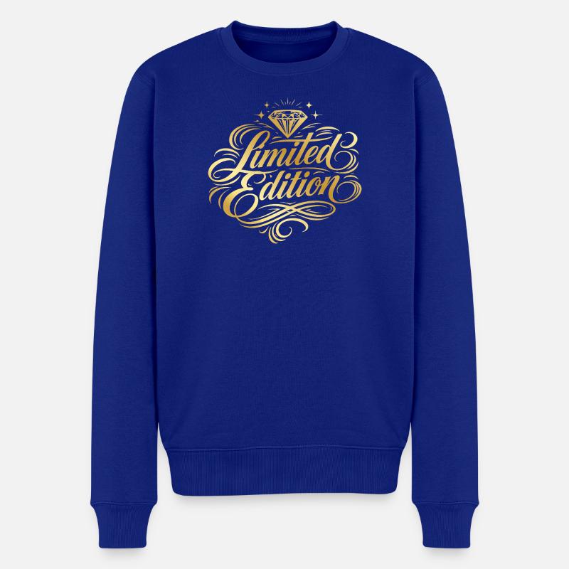 Limited Edition Diamant - Männer Premium Bio Pullover - Royalblau