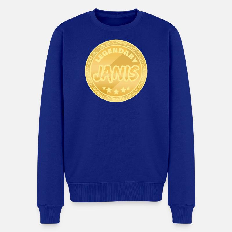 Janis comme prénom - Pull Premium bio Homme - bleu roi