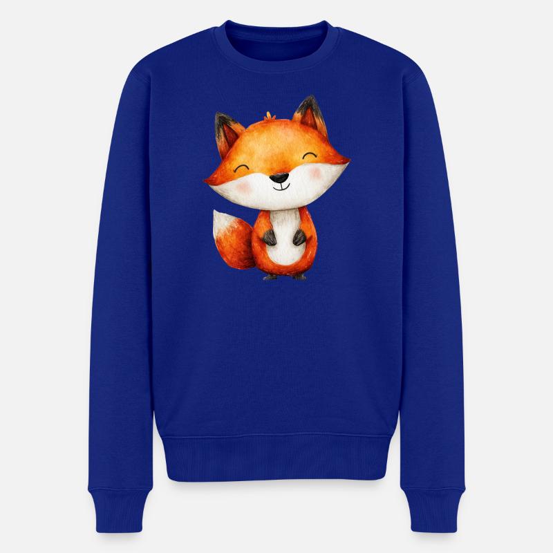 renard_17 - Pull Premium bio Homme - bleu roi