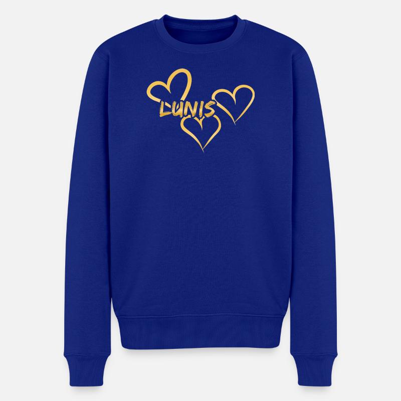 Lunis Lunis - Männer Premium Bio Pullover - Royalblau