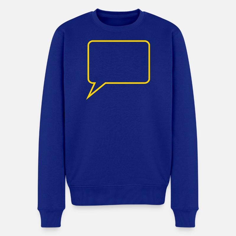 Sprechblase Comic selbst gestalten personalisieren - Männer Premium Bio Pullover - Royalblau