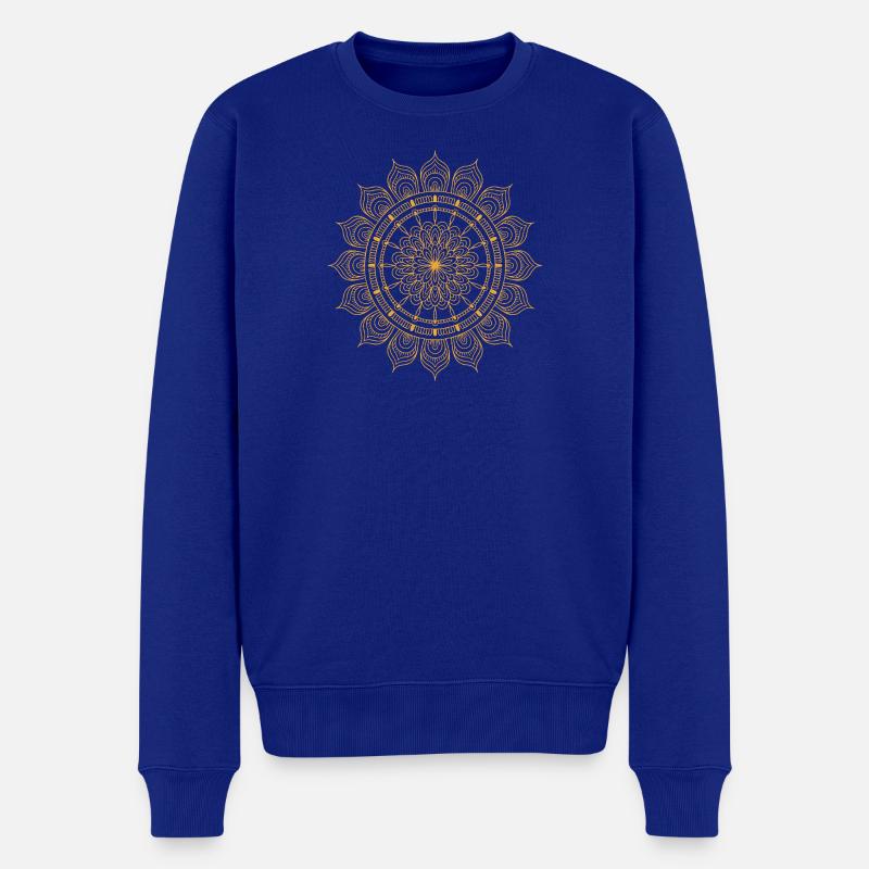 mandala - Pull Premium bio Homme - bleu roi