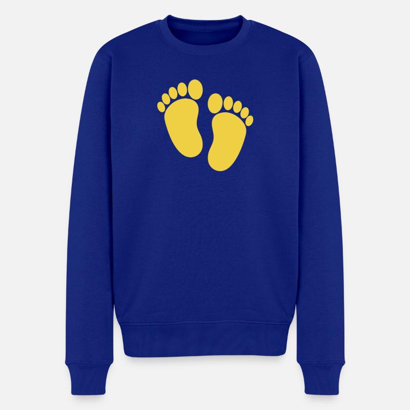 Babyfüße - Männer Premium Bio Pullover - Royalblau