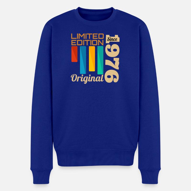 Limitierte Originalausgabe 1976 Jubiläum - Männer Premium Bio Pullover - Royalblau