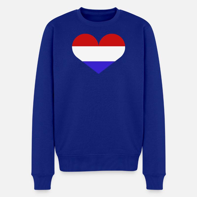 Drapeau du cœur des Pays-Bas - Pull Premium bio Homme - bleu roi