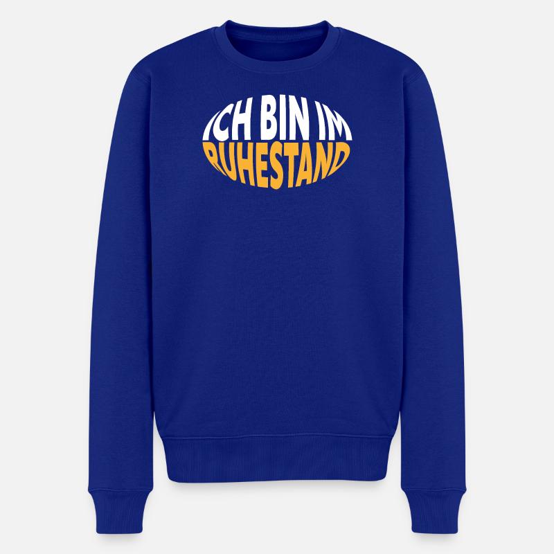 Ich bin im Ruhestand - Männer Premium Bio Pullover - Royalblau