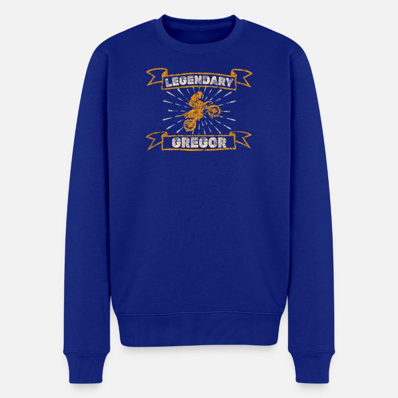 Biker Gregor - Pull Premium bio Homme - bleu roi