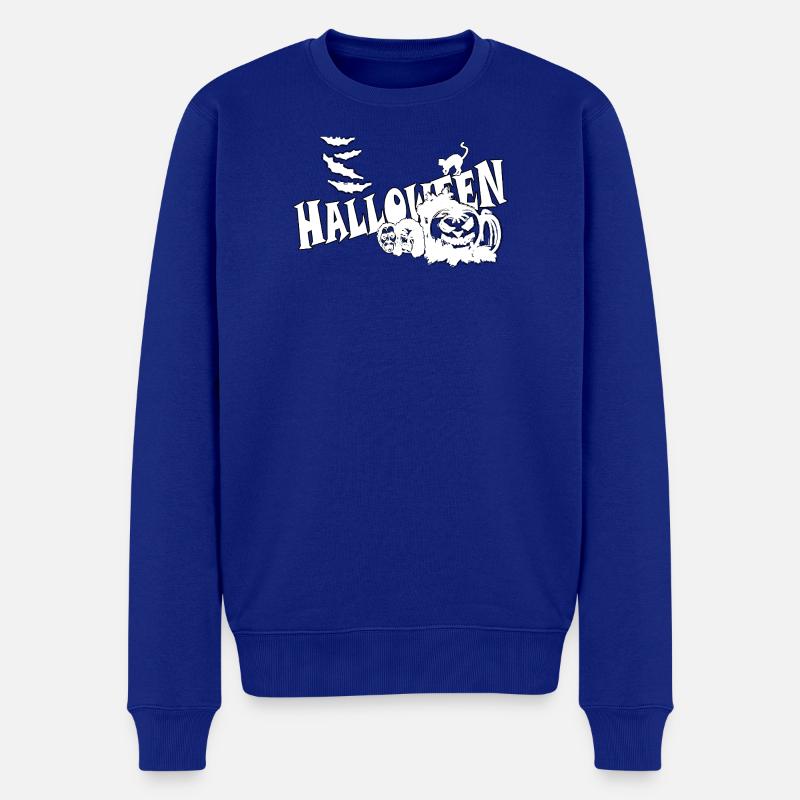 HALLOWEEN - Männer Premium Bio Pullover - Royalblau
