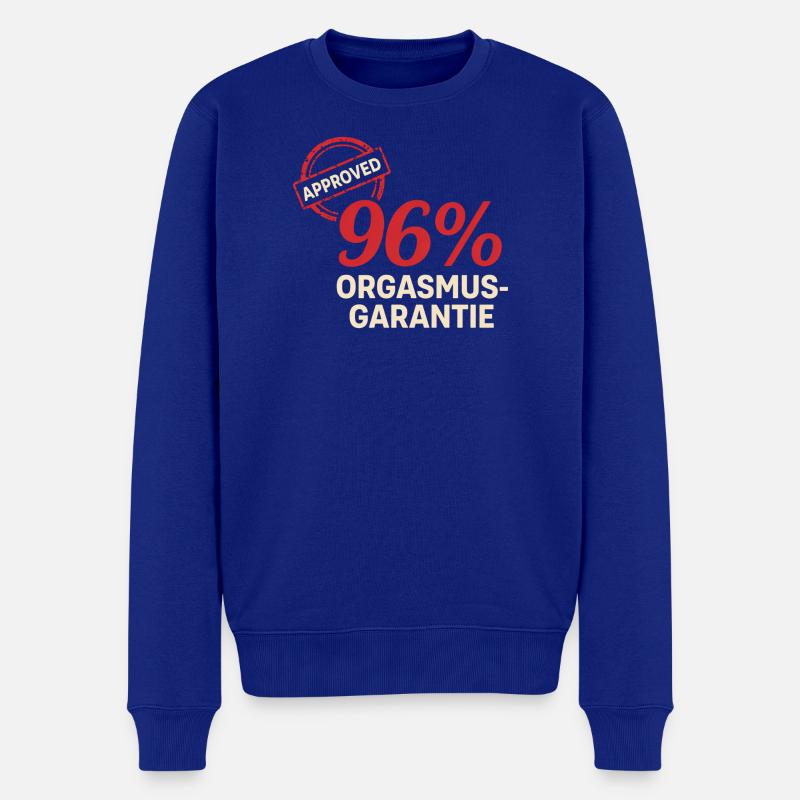 Humor Spruch 96% Garantie witziges Geschenk Idee - Männer Premium Bio Pullover - Royalblau