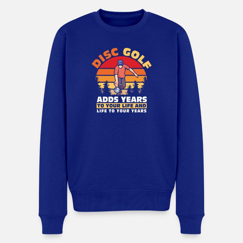 Cadeaux de disc golf Disc Golf - Pull Premium bio Homme - bleu roi