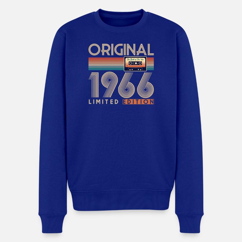 60e anniversaire, 60 ans, Original 1966 - Pull Premium bio Homme - bleu roi