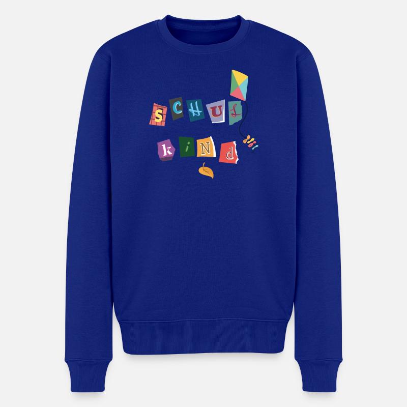 Schulkind  - Männer Premium Bio Pullover - Royalblau