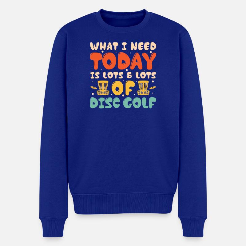 Cadeaux de disc golf Disc Golf - Pull Premium bio Homme - bleu roi