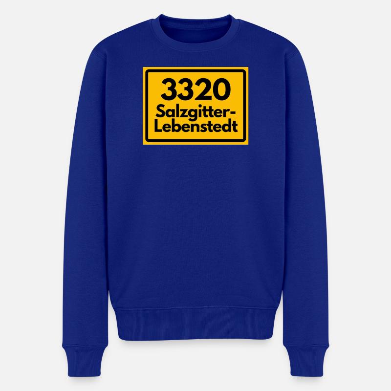 OLD POSTCODE POSTCODE RETRO 3320 SALZGITTER - Men's Premium Organic Jumper - royal blue