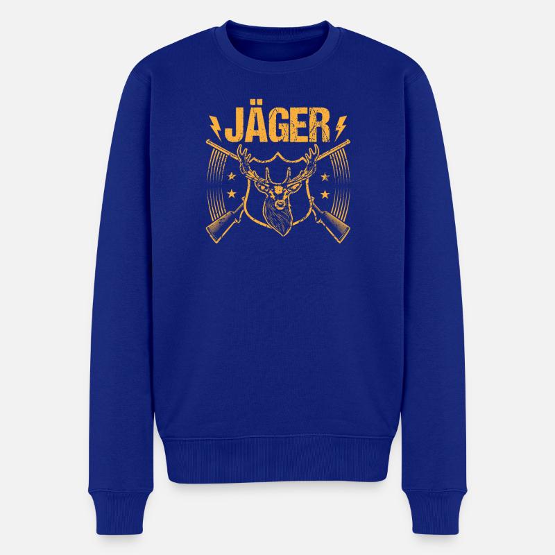 Jagd Jagen Waidmann Jäger - Männer Premium Bio Pullover - Royalblau