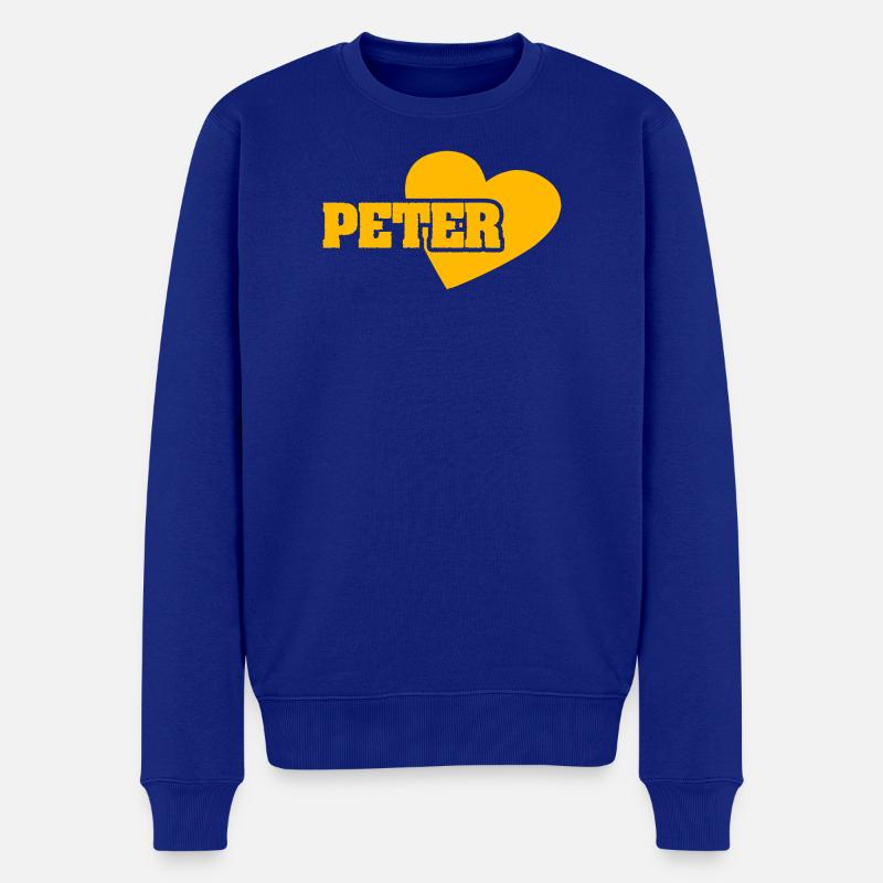 Peter als Love - Männer Premium Bio Pullover - Royalblau