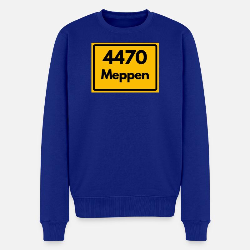 OLD POSTCODE POSTCODE RETRO 4470 MEPPEN - Men's Premium Organic Jumper - royal blue