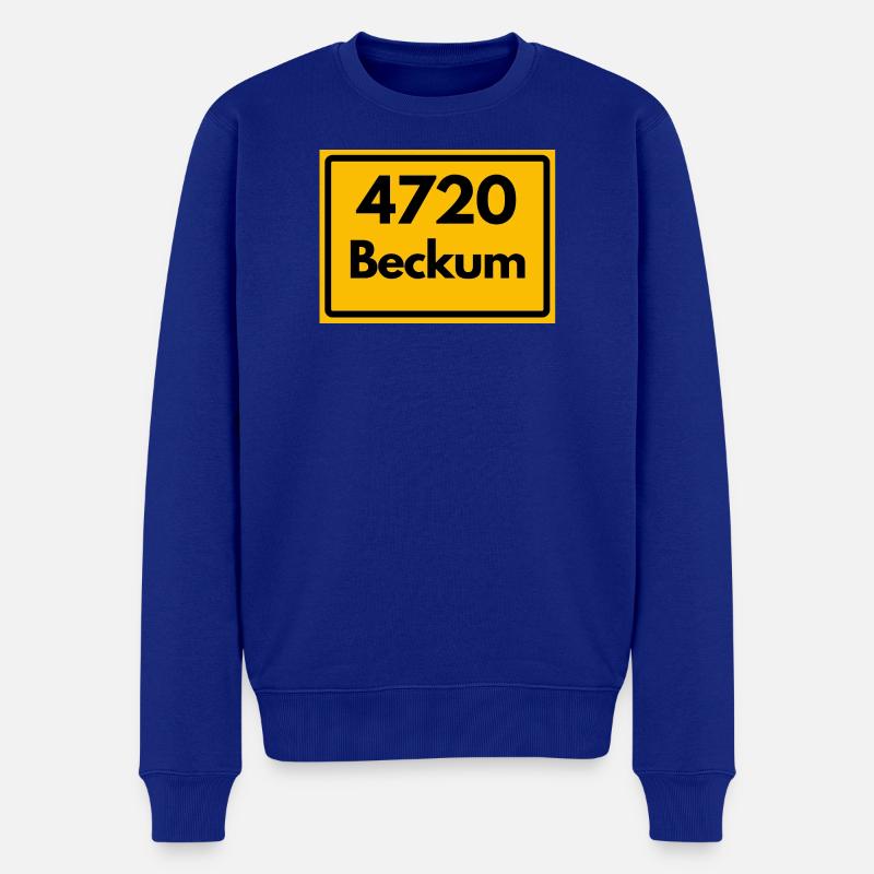 ALTE POSTLEITZAHL PLZ RETRO 4720 BECKUM – NRW - Männer Premium Bio Pullover - Royalblau