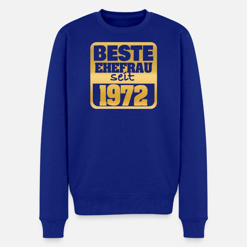 1972 - Männer Premium Bio Pullover - Royalblau