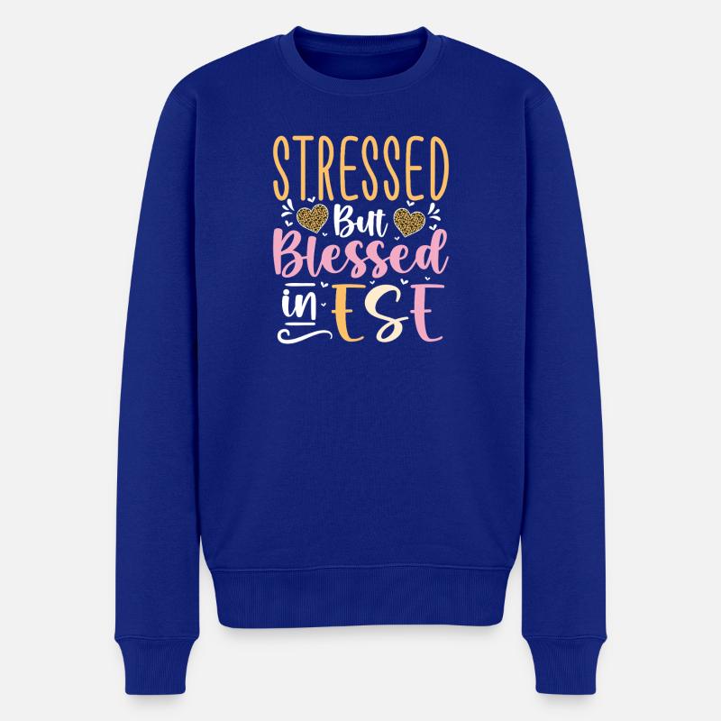 Geschenke für ESE-Lehrer - Männer Premium Bio Pullover - Royalblau