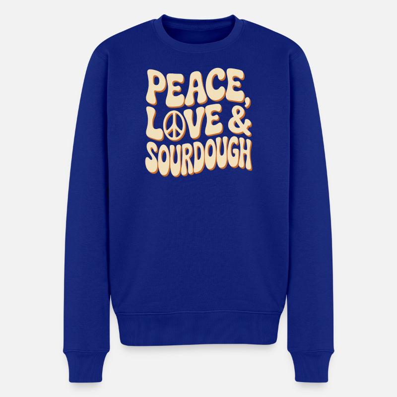 Friedensliebe Sauerteig-Tee - Männer Premium Bio Pullover - Royalblau