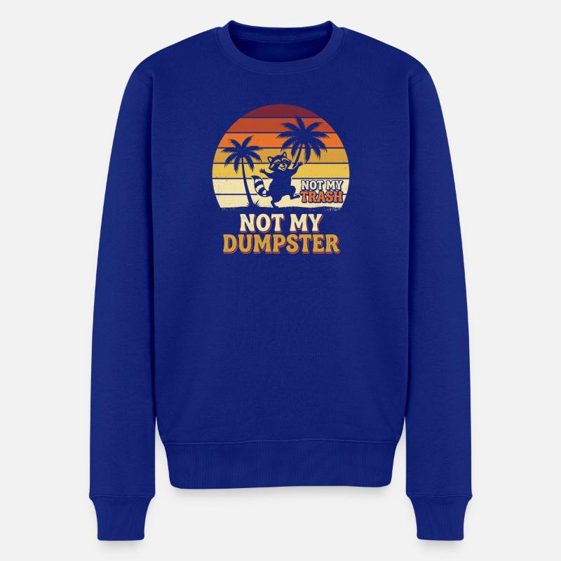 Not My Dumpster Palmen Sunset - Männer Premium Bio Pullover - Royalblau