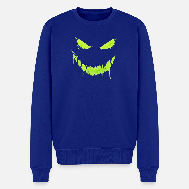 Visage monstre Halloween effrayant - Pull Premium bio Homme - bleu roi