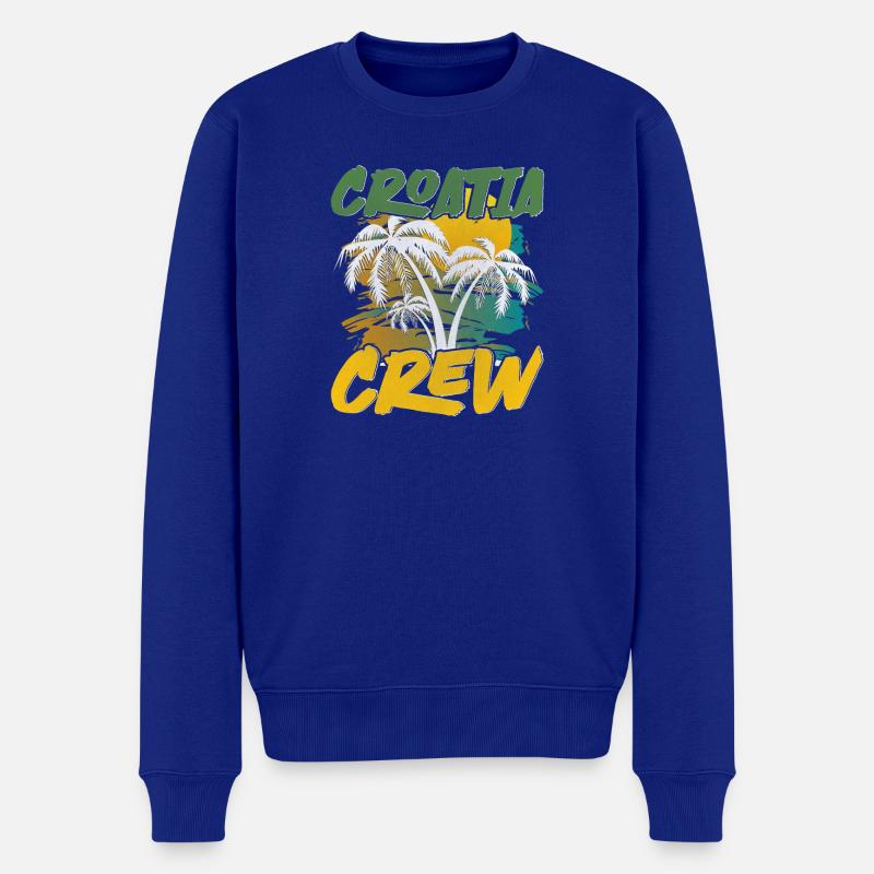 Croatia Crew - Männer Premium Bio Pullover - Royalblau