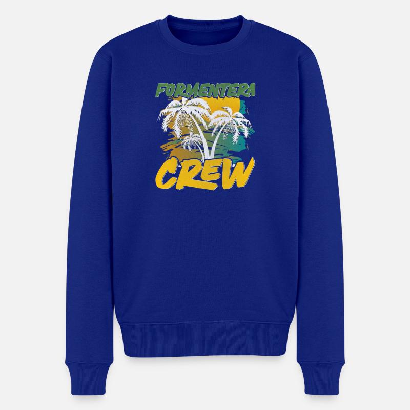 Formentera Crew - Männer Premium Bio Pullover - Royalblau