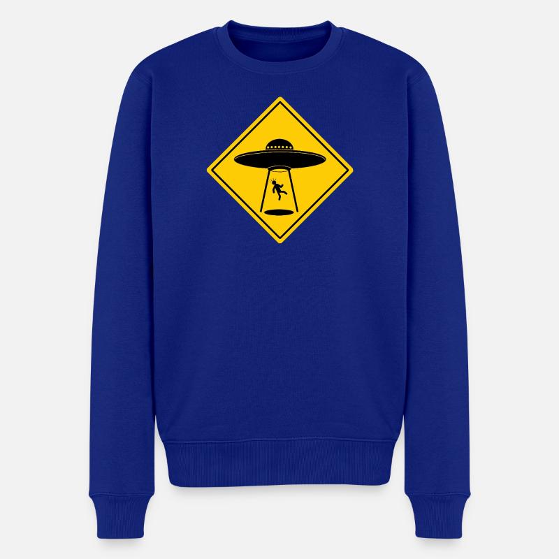 Vorsicht UFO - Männer Premium Bio Pullover - Royalblau