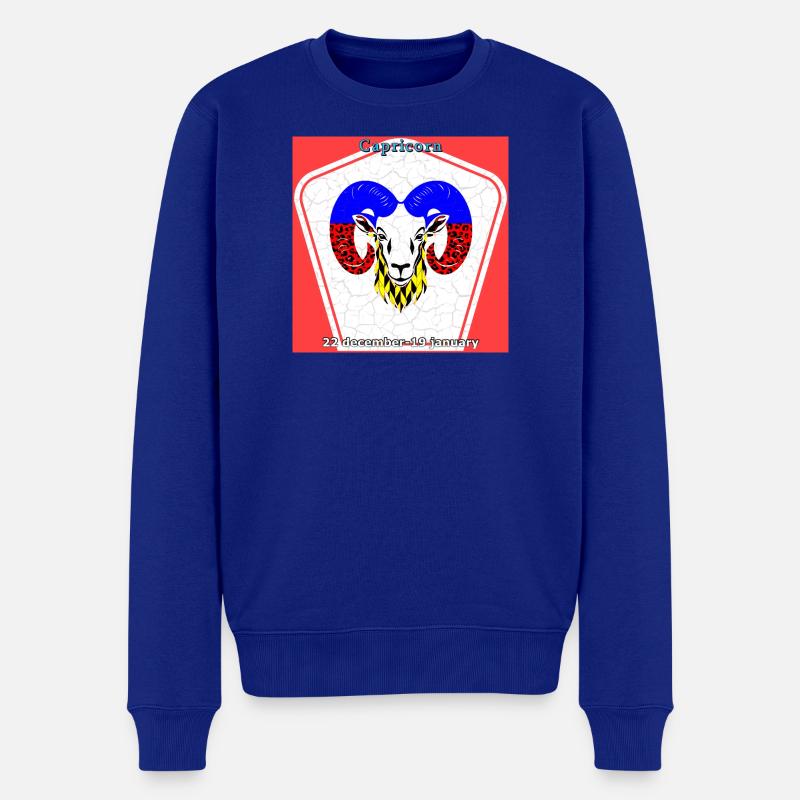 Steinbock - Männer Premium Bio Pullover - Royalblau