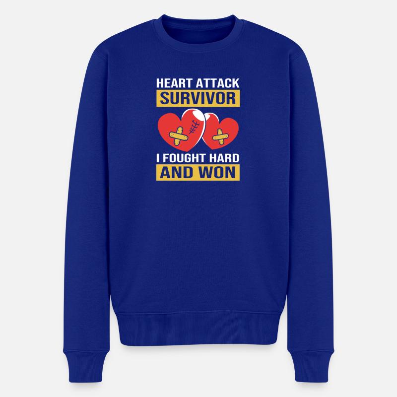 Herzinfarkt - Männer Premium Bio Pullover - Royalblau