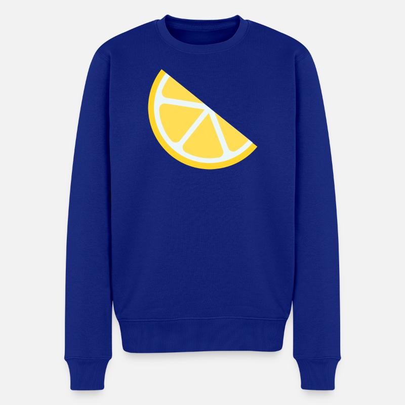 Zitronen-Scheibe Vintage Grafik - Männer Premium Bio Pullover - Royalblau