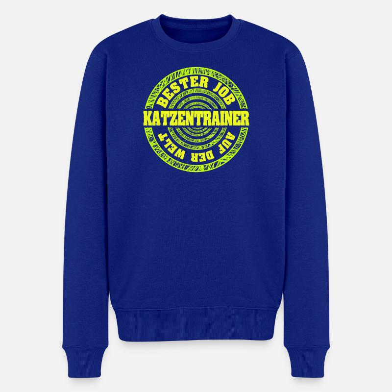 Katzentrainer - Männer Premium Bio Pullover - Royalblau