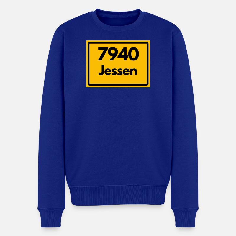 ANCIEN CODE POSTAL, SAXE-ANHALT 7940 JESSEN - Pull Premium bio Homme - bleu roi