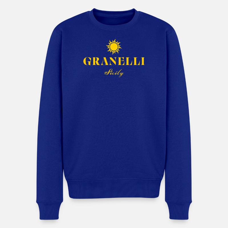 Granelli Sicily Sun Logo - Pull Premium bio Homme - bleu roi