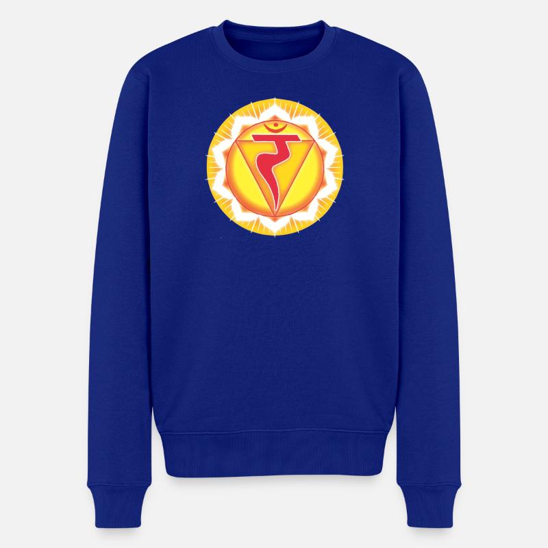 Nabelchakra Manipura - Männer Premium Bio Pullover - Royalblau