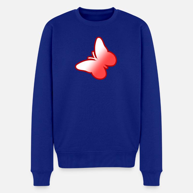 Schmetterling - Männer Premium Bio Pullover - Royalblau