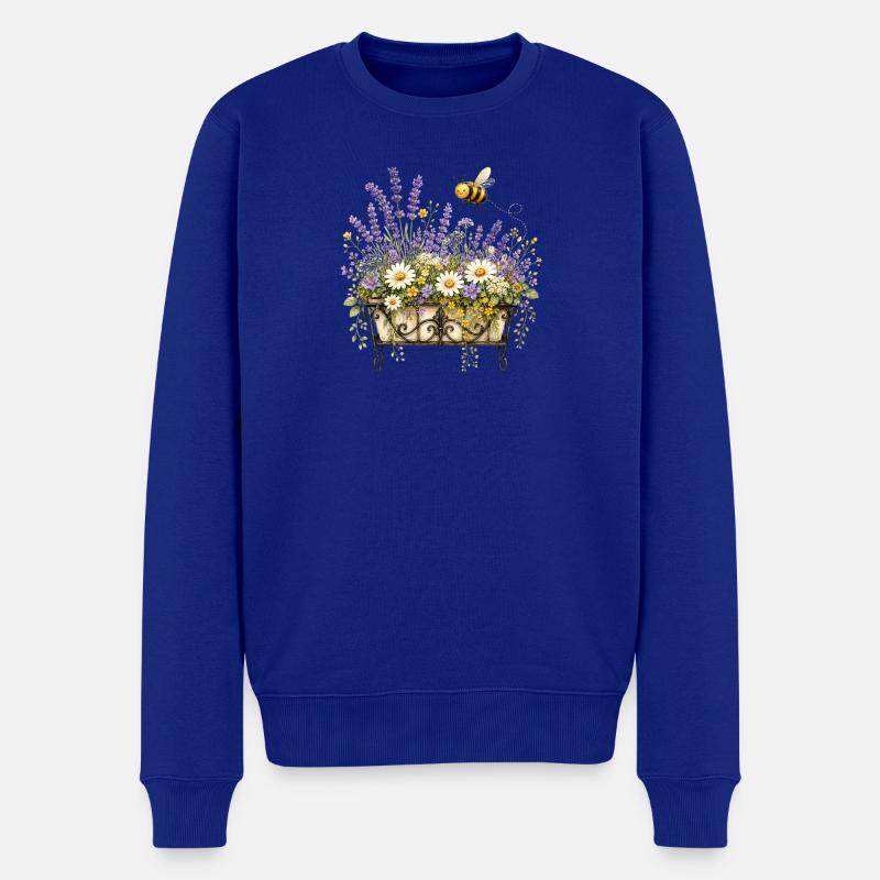 Bienenfreundlicher Blumenkasten - Männer Premium Bio Pullover - Royalblau